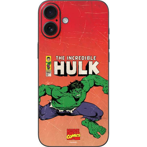 Marvel Classic Comics The Incredible Hulk iPhone 16 Plus Skin